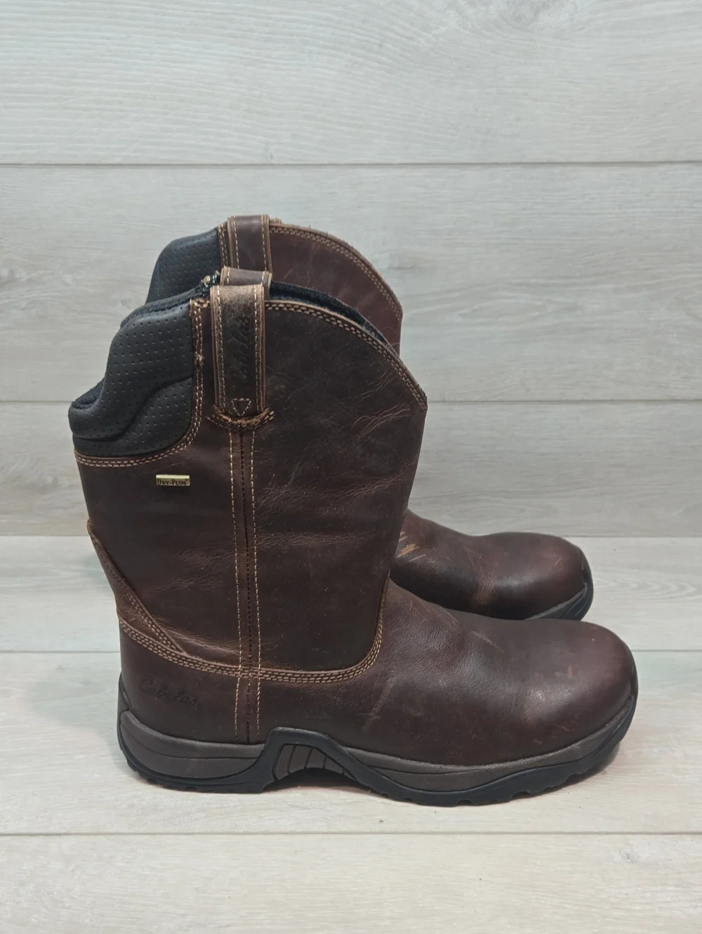 Cabelas Mens Dry Plus Leather Soft Toe 82-5533 Boots Shoes Sz 13D